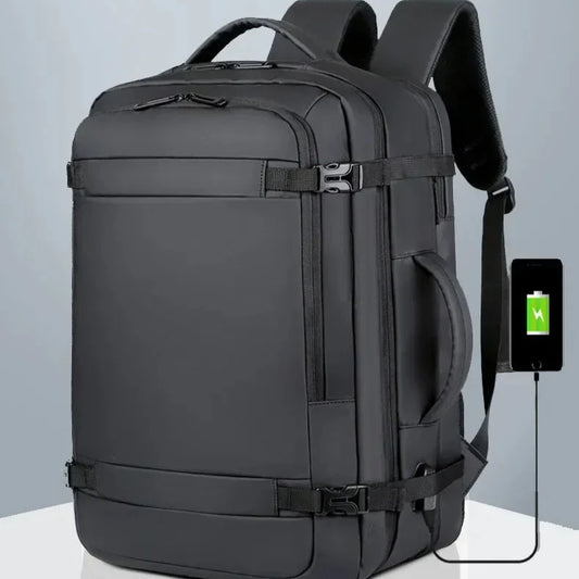 Large Capacity Multifunctional Extensible Rechargeable Hand-held Backpack-SA2408-271 Laptop Bag Apricot
