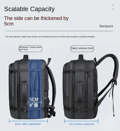Large Capacity Multifunctional Extensible Rechargeable Hand-held Backpack-SA2408-271 Laptop Bag Apricot