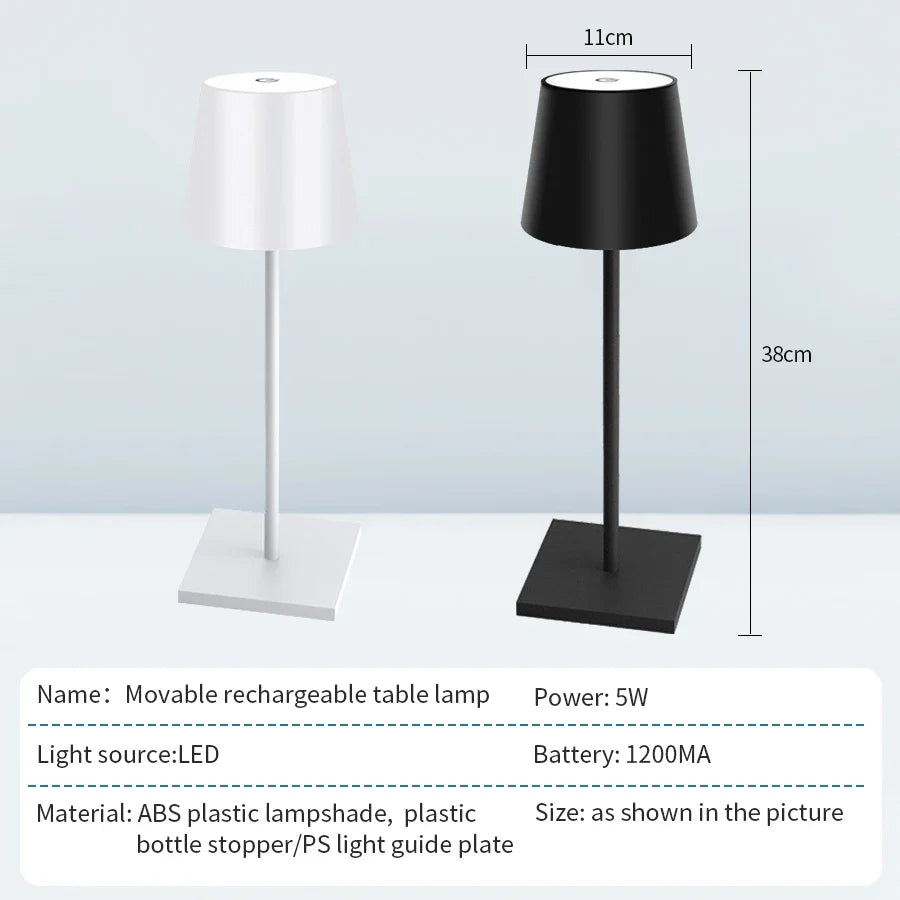 LED Bottle Light USB Rechargeable Touch Control Table Lamp-SA2411-67 Lamps Apricot