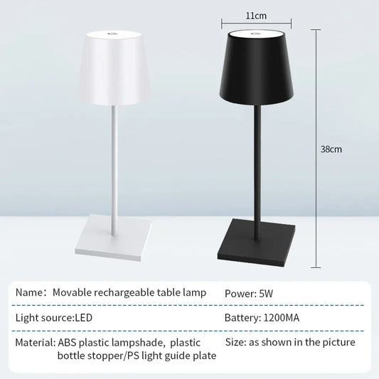 LED Bottle Light USB Rechargeable Touch Control Table Lamp-SA2411-67 Lamps Apricot
