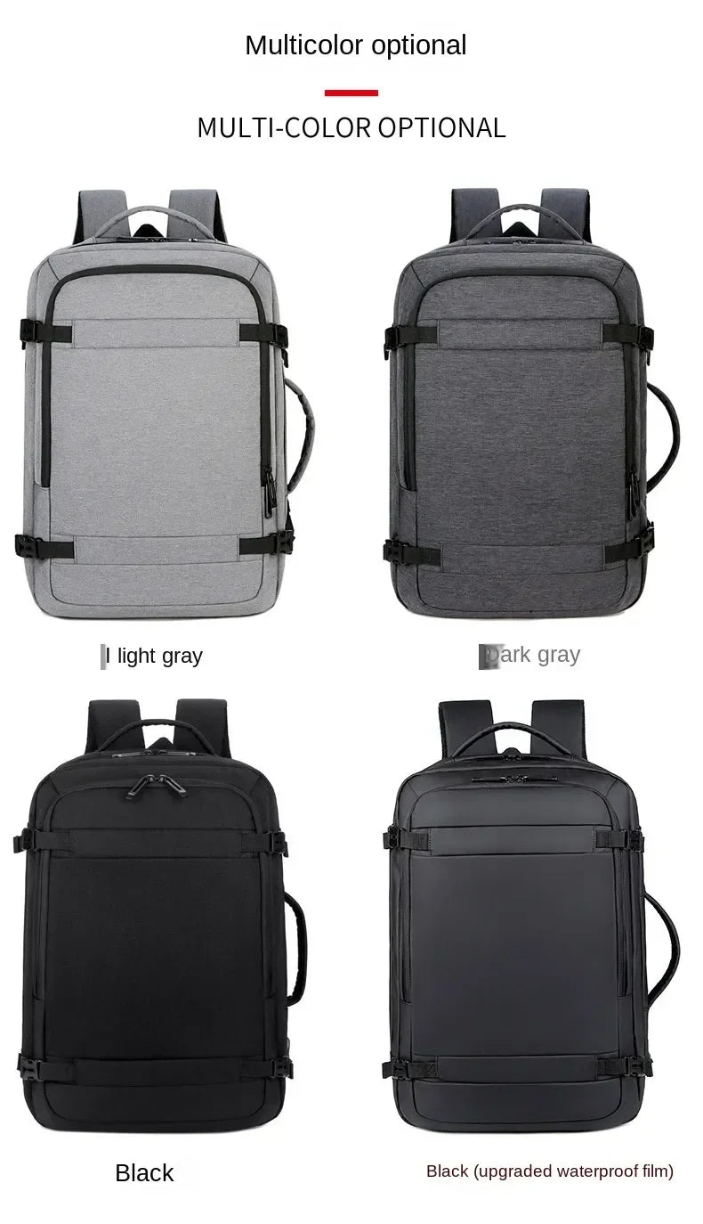 Large Capacity Multifunctional Extensible Rechargeable Hand-held Backpack-SA2408-271 Laptop Bag Apricot