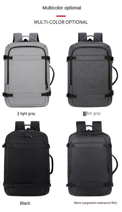 Large Capacity Multifunctional Extensible Rechargeable Hand-held Backpack-SA2408-271 Laptop Bag Apricot
