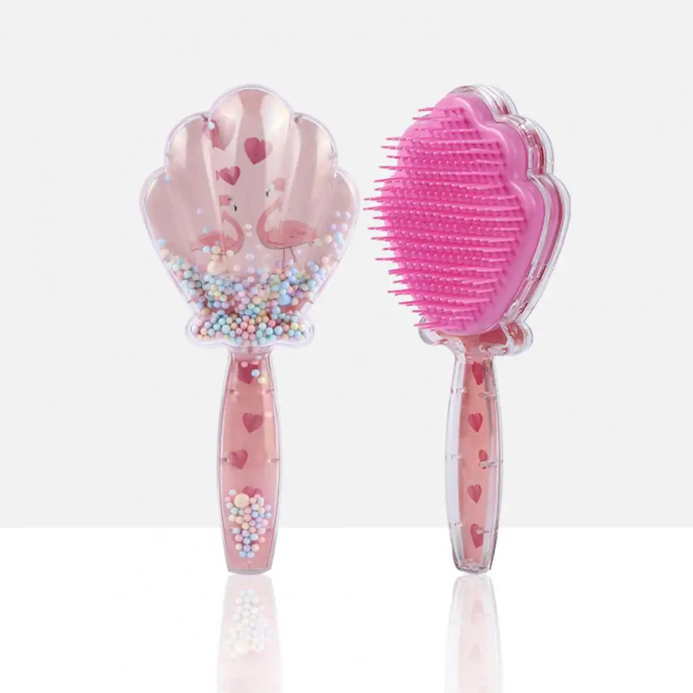 Shell Hair Brush with Handle hair brush Apricot Cartoonic Felmingo  