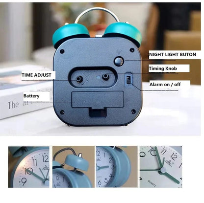 Side Table Alarm Clock-(SA2405-231) Clock Apricot   