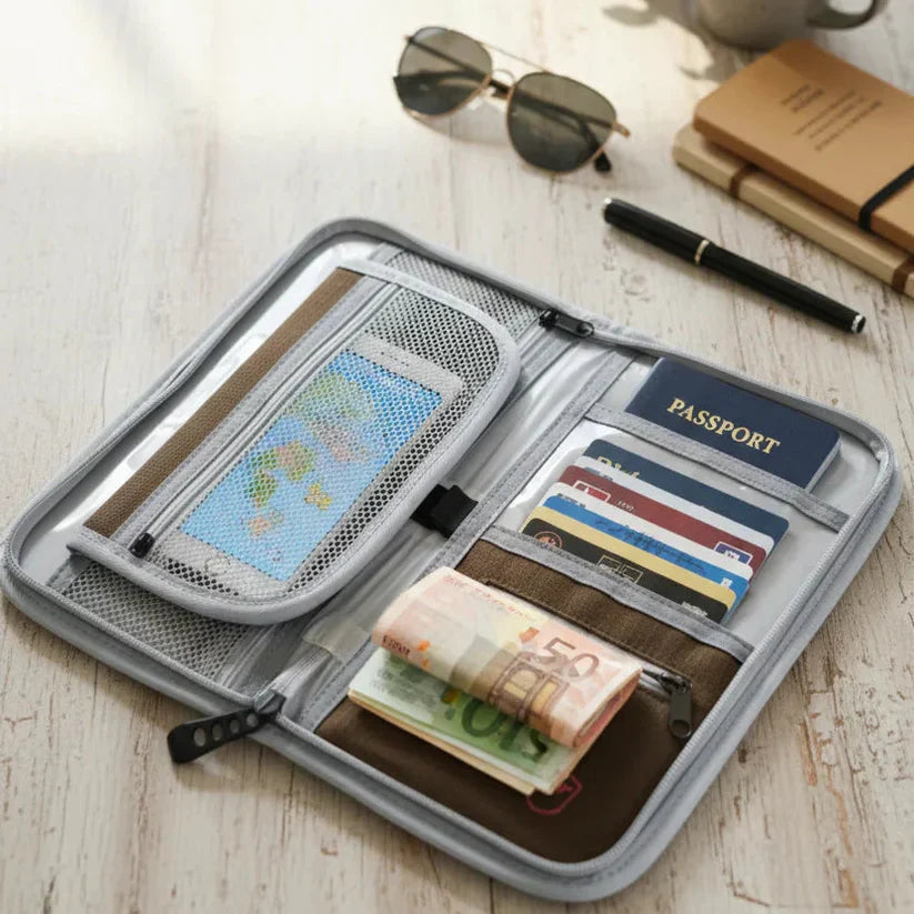 Slim Multi Purpose Organizer Case (SA2510-041) Cosmetic Pouches Apricot