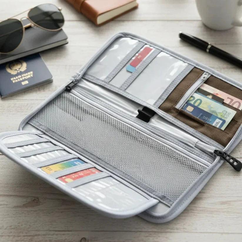 Slim Multi Purpose Organizer Case (SA2510-041) Cosmetic Pouches Apricot