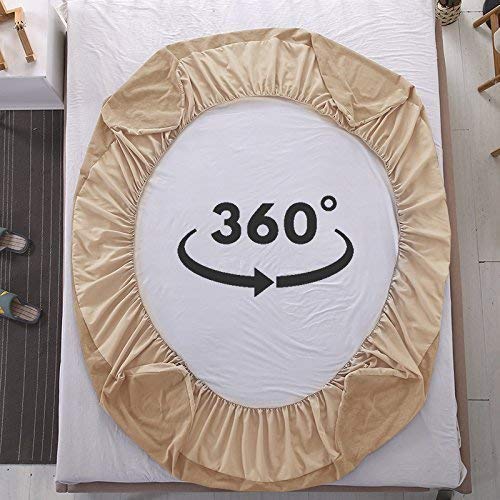 Terry Waterproof Mattress Protector-Beige Terry Waterproof Mattress Protector Apricot