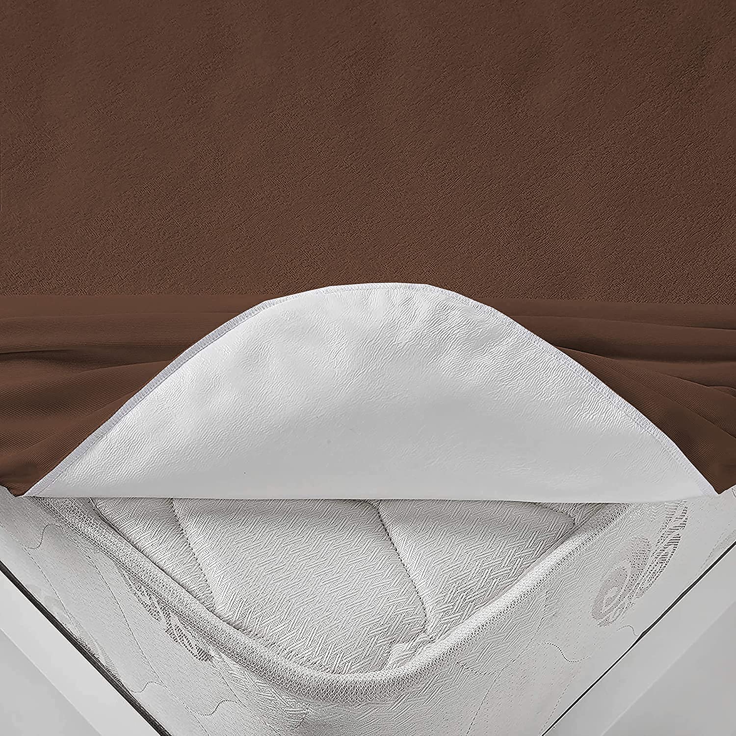 Terry Waterproof Mattress Protector-Brown Terry Waterproof Mattress Protector Apricot