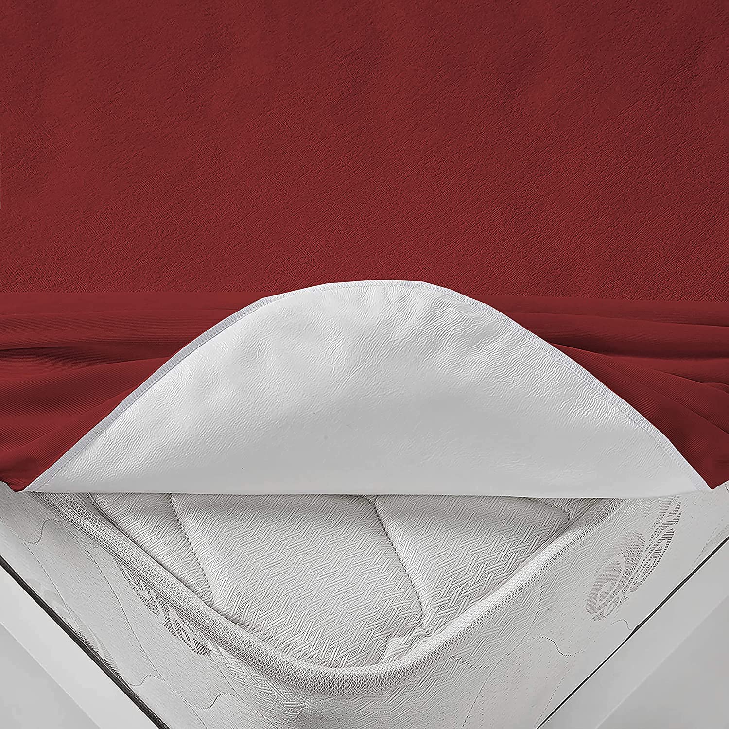 Terry Waterproof Mattress Protector- Maroon Terry Waterproof Mattress Protector Apricot