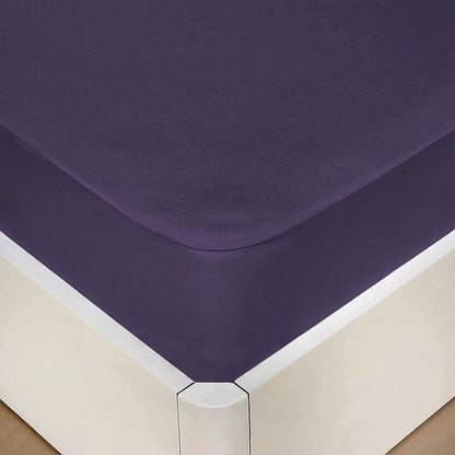 Terry Waterproof Mattress Protector- Navy Blue Terry Waterproof Mattress Protector Apricot