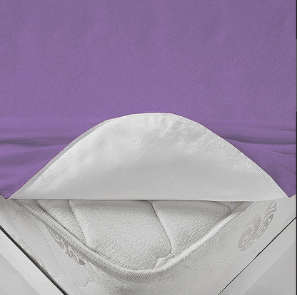 Terry Waterproof Mattress Protector-Purple Terry Waterproof Mattress Protector Apricot