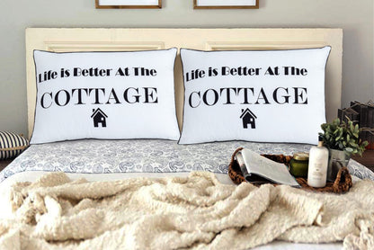 Text Pillow-Cottage  Apricot   
