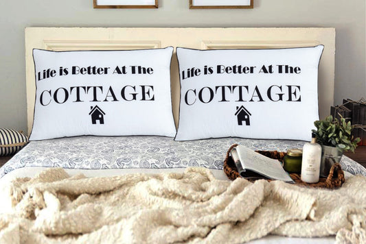 Text Pillow-Cottage  Apricot   
