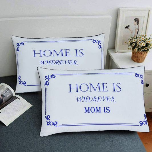 Text Pillow-Home Is Mom  Apricot   