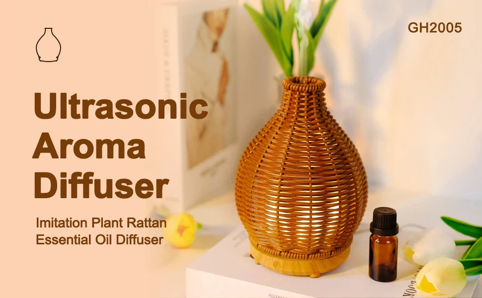 Ultrasonic Aromatherapy Air Humidifier-Beige(SA2405-189)  Apricot   