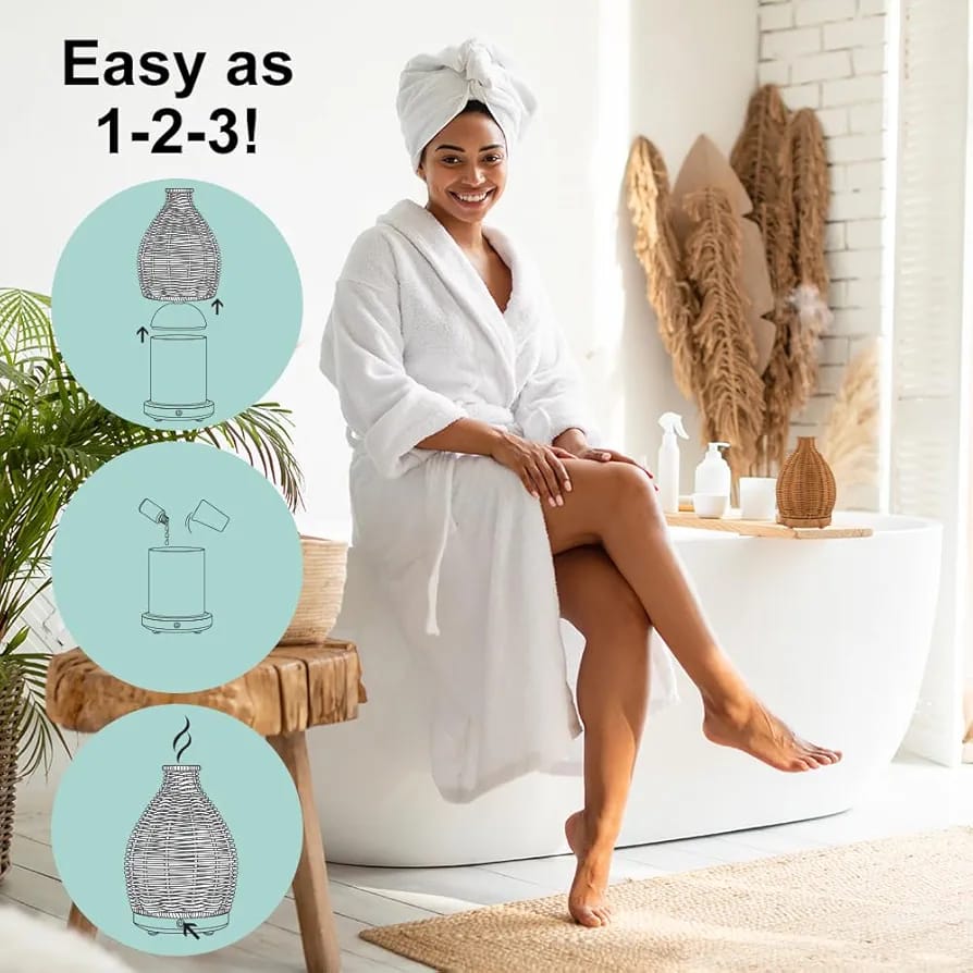 Ultrasonic Aromatherapy Air Humidifier-Beige(SA2405-189)  Apricot   
