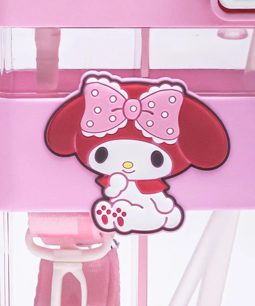 2 in 1 Cute Cartoon Dual Compartment Water Bottle with Straw (SA2510-148) Apricot