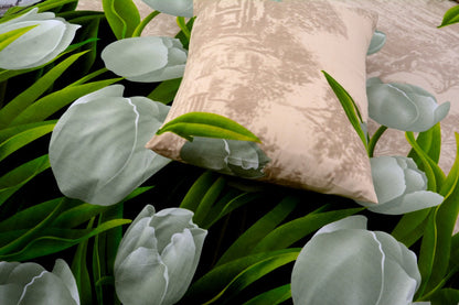 2Pcs Single Bed Sheet-Tulip Green