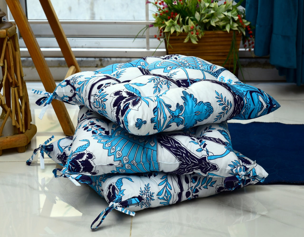 Digital Printed Chair Seaters- CS002 cushions Apricot