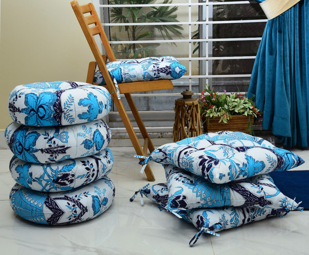 Digital Printed Chair Seaters- CS002 cushions Apricot