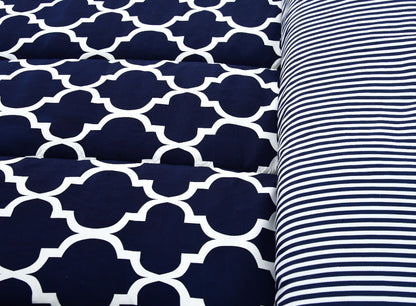 1 PC Single Comforter-Blue Geometric Comforters Apricot