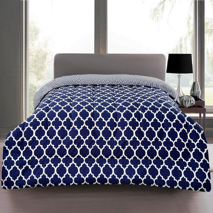 1 PC Single Comforter-Blue Geometric Comforters Apricot