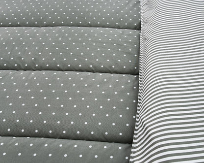 1 PC Single Comforter-Grey Polka Comforters Apricot