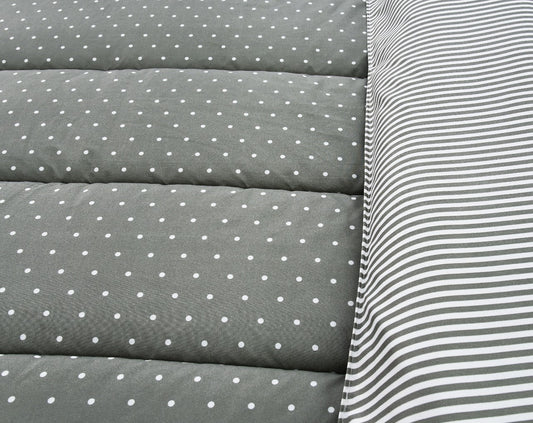1 PC Single Comforter-Grey Polka Comforters Apricot