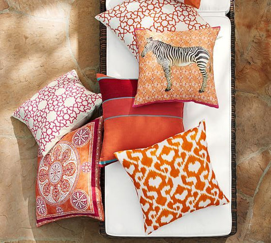 Digital Printed Cushions Assorted 6 PCs-Slush Geometric cushions Apricot