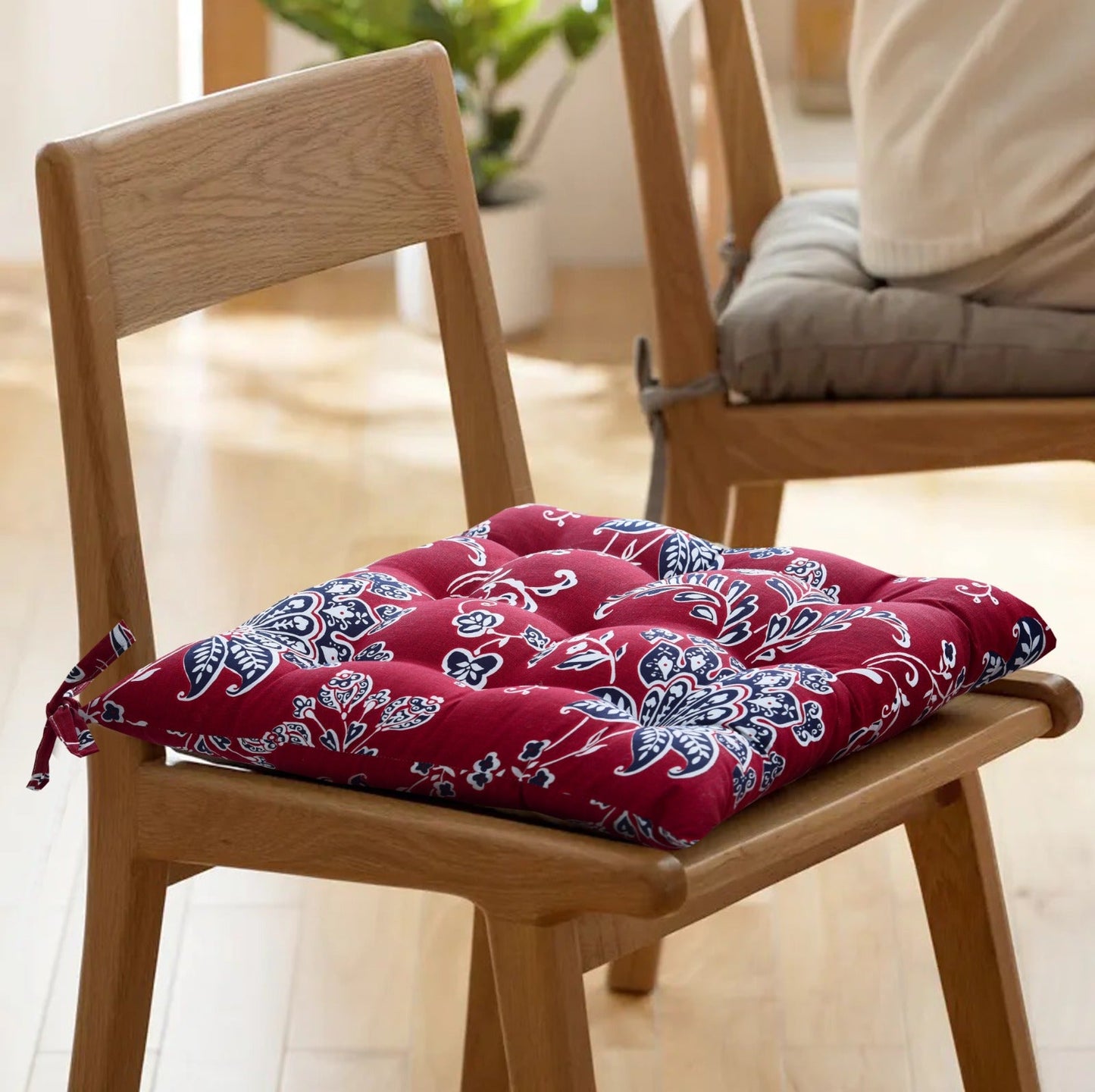 Digital Printed Chair Seaters- CS004 cushions Apricot