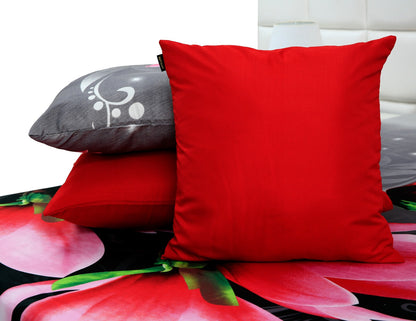 5 PCs Single Comforter Set-15185Pink Lotus Comforters Apricot   