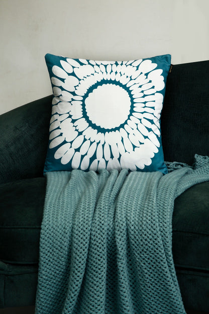 4 PCs Digital Printed Cotton Cushions-Pastel cushions Apricot   