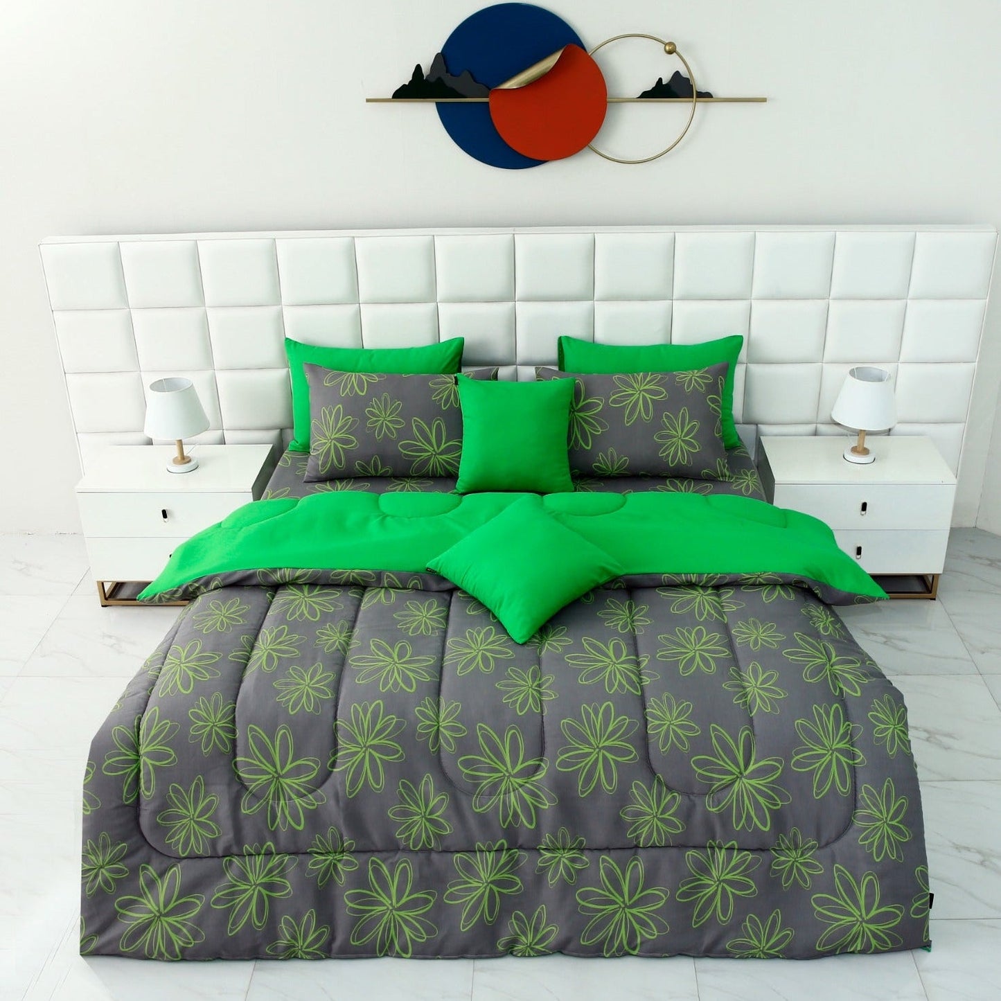 8 PCs Winter Comforter Set-Carnation Comforters Apricot