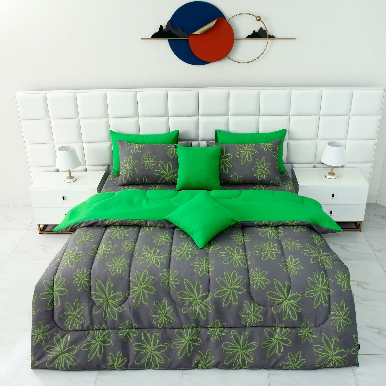 8 PCs Winter Comforter Set-Carnation Comforters Apricot