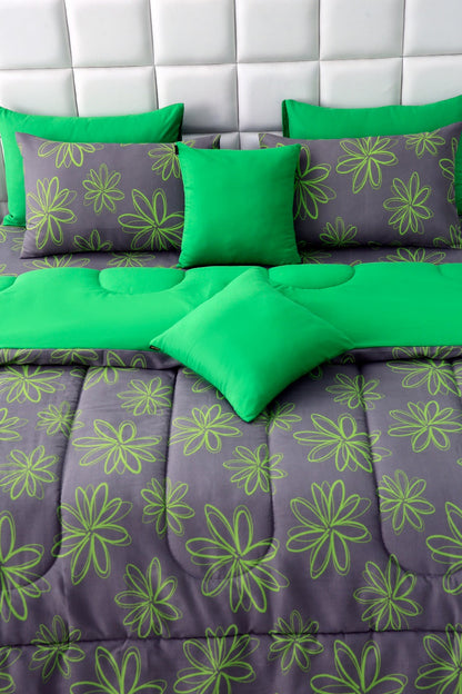 8 PCs Winter Comforter Set-Carnation Comforters Apricot