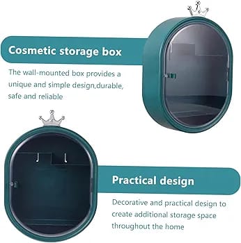 Wall Mounted Makeup Organizer-Green Cosmetic Organizer Apricot