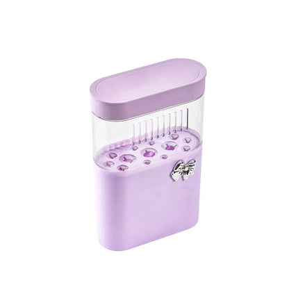 3 in 1 Makeup Brush Cleaning Box-Lilac Cosmetic Organizer Apricot
