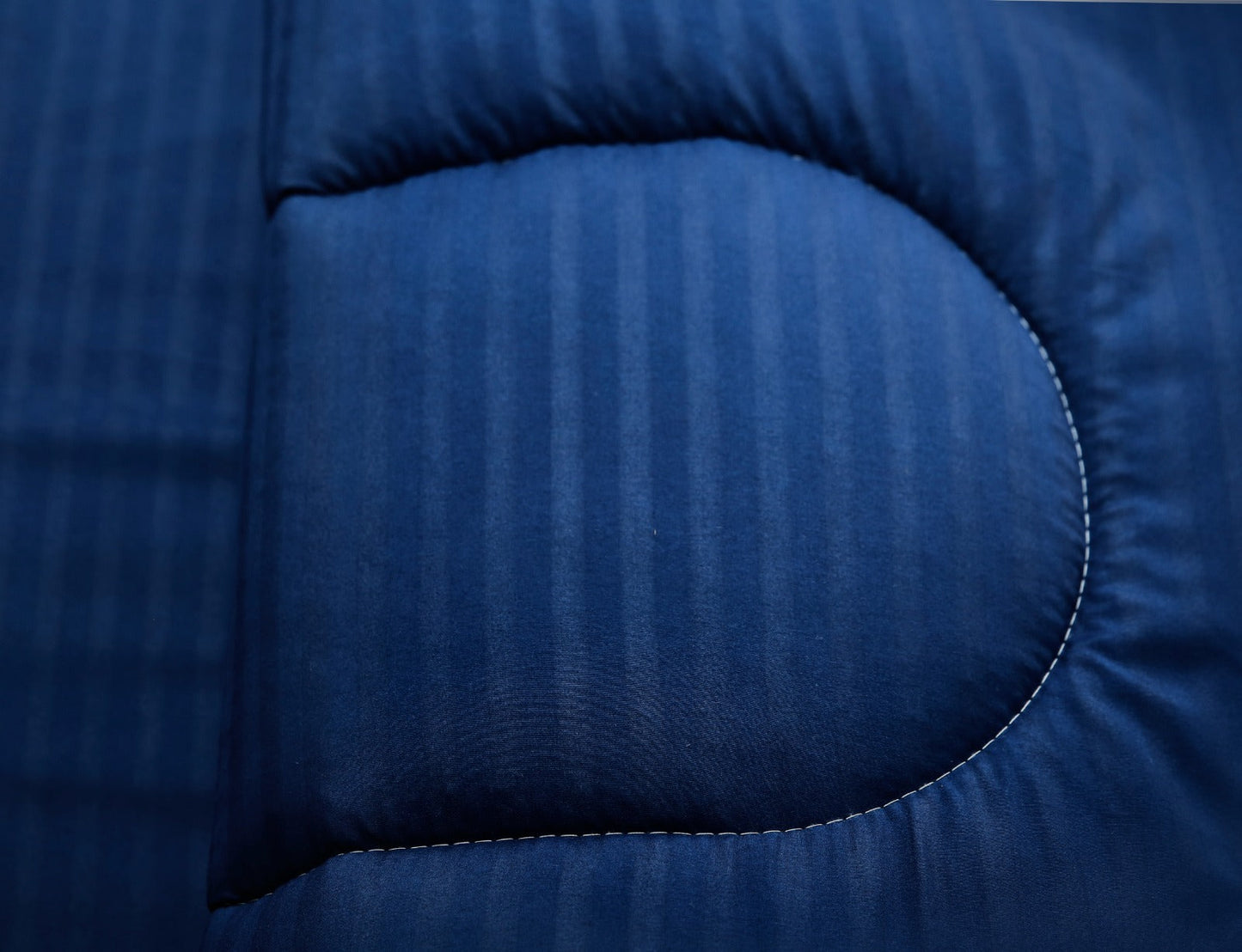 8 PCs Winter Comforter Set-Blue Satin Stripe Comforters Apricot