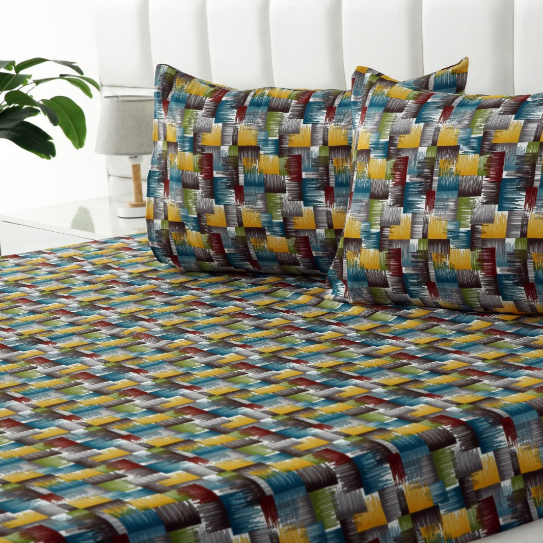 Fitted Bed Sheet-Gradient Fitted Sheets Apricot