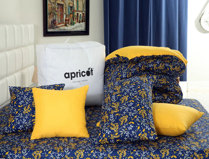 8 PCs Winter Comforter Set-Daffodils Comforters Apricot