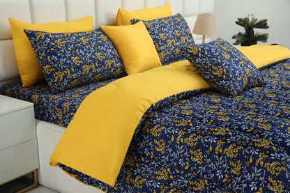 5 PCs Single Comforter Set-Daffodil Comforters Apricot
