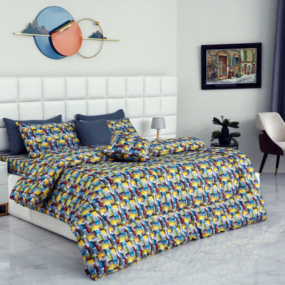 8 PCs Winter Comforter Set-Multi Ombre Comforters Apricot