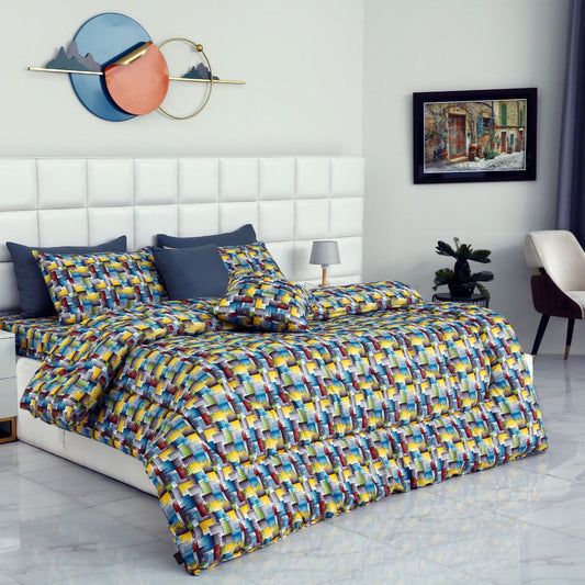 8 PCs Winter Comforter Set-Multi Ombre Comforters Apricot