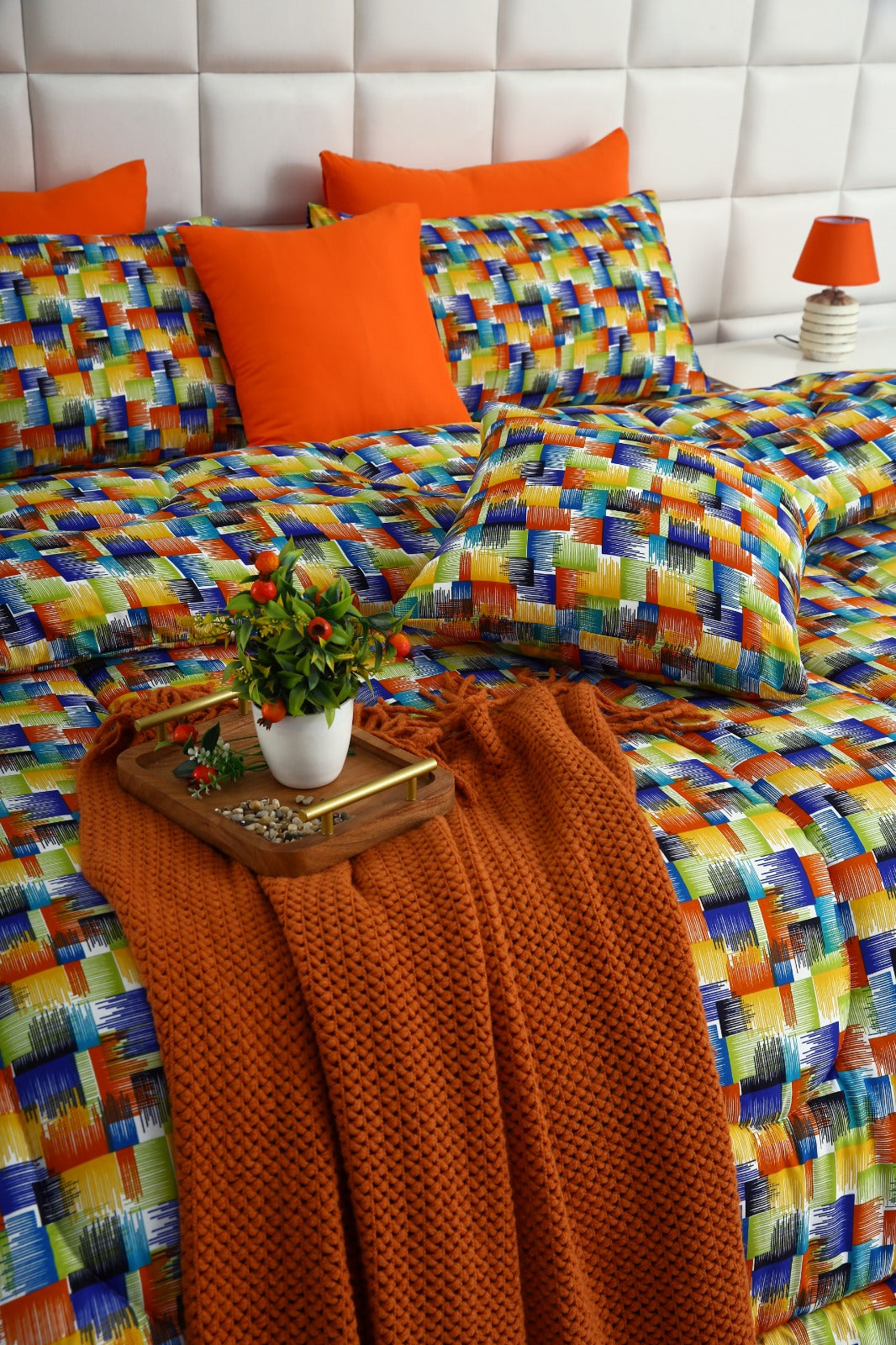 5 PCs Single Comforter Set-Coral Rush Comforters Apricot