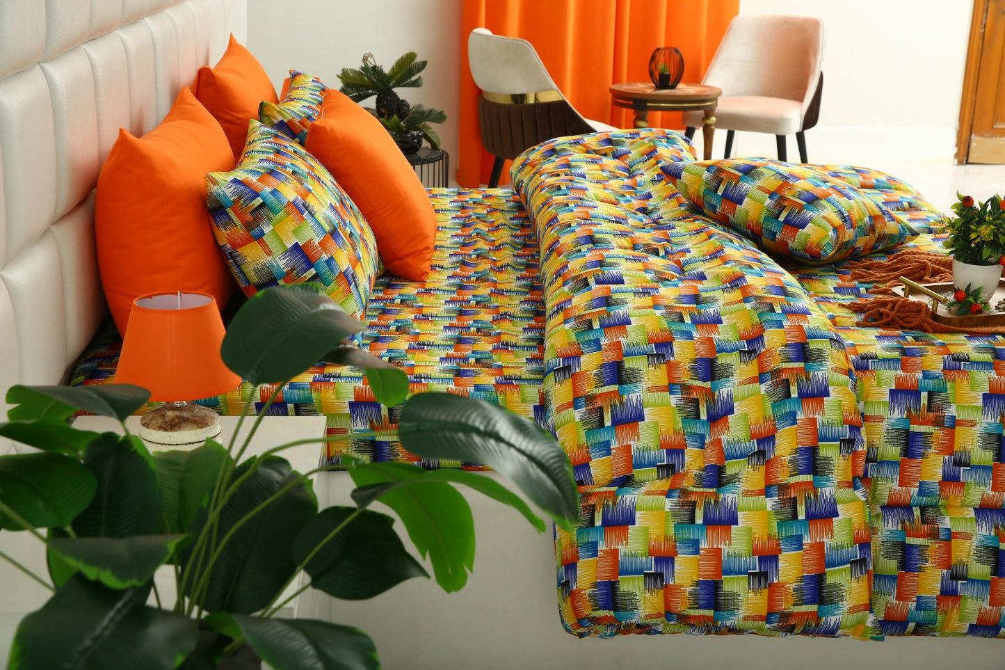 8 PCs Winter Comforter Set-Coral Rush Comforters Apricot