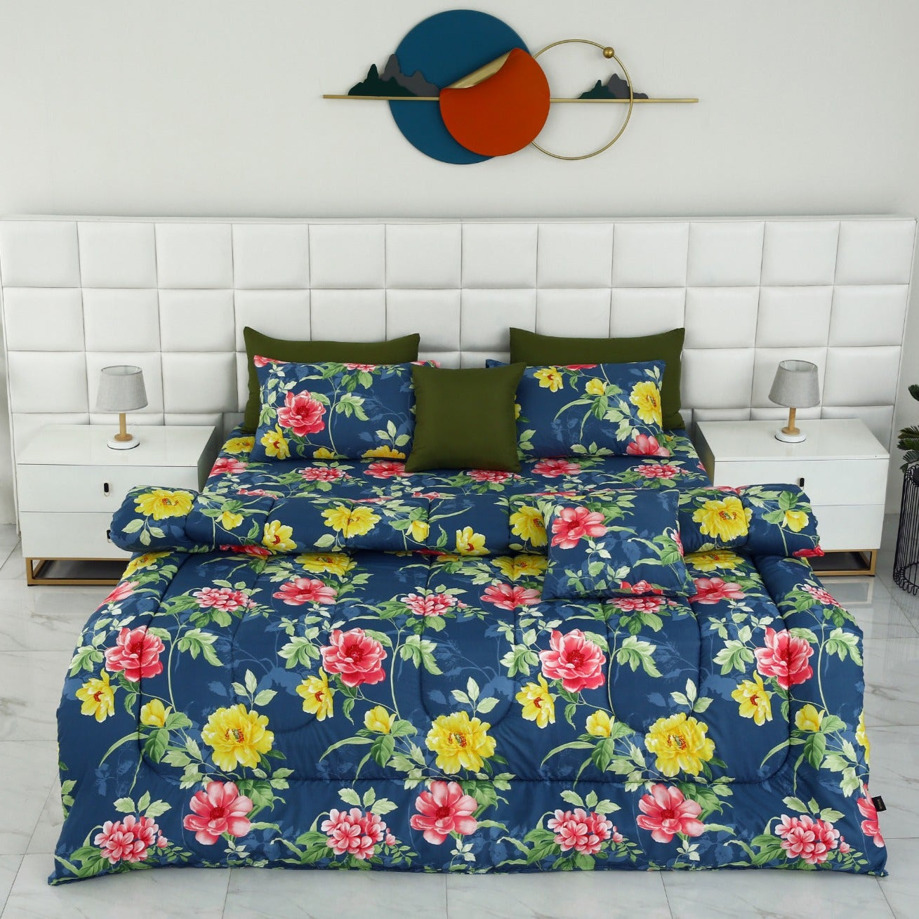 8 PCs Winter Comforter Set-Orchid Comforters Apricot