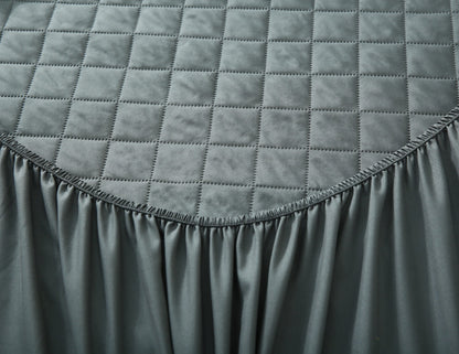 Quilted Waterproof Mattress Protector-GERY Protectors Apricot