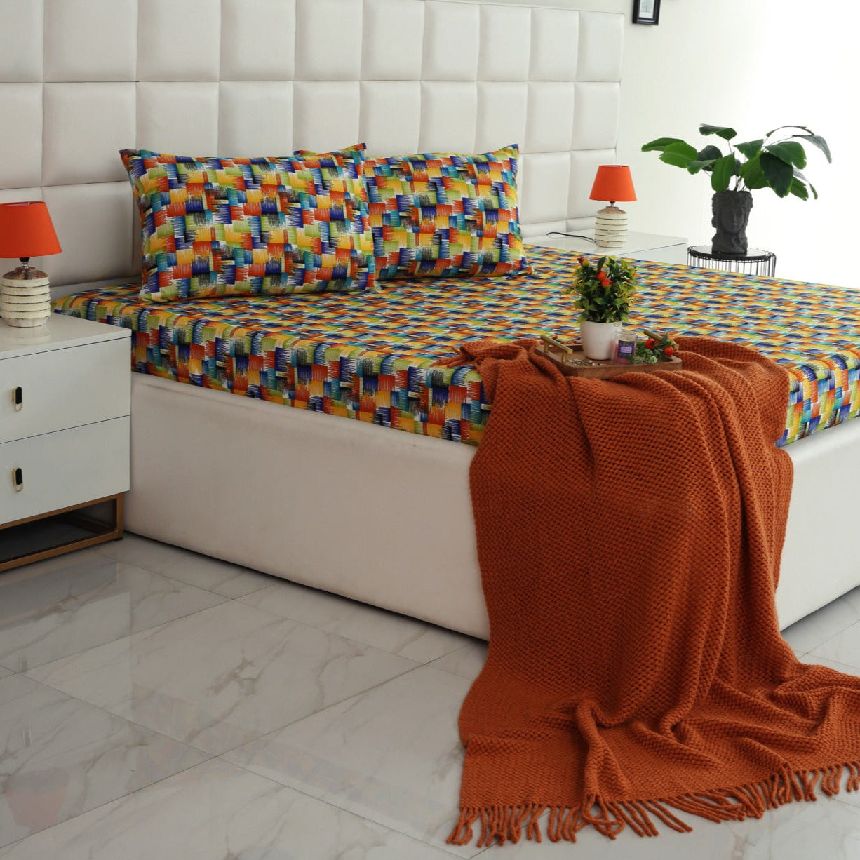 Fitted Bed Sheet-Coral Rush Fitted Sheets Apricot