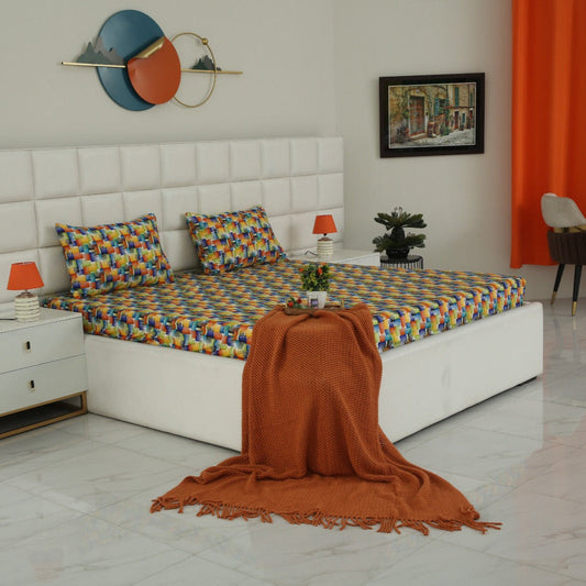 Fitted Bed Sheet-Coral Rush Fitted Sheets Apricot