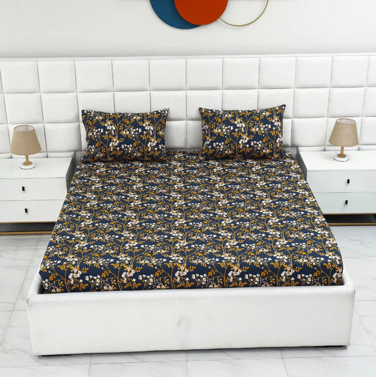 3 PCs Double Bed Sheet-Aurelia Bed Sheets Apricot
